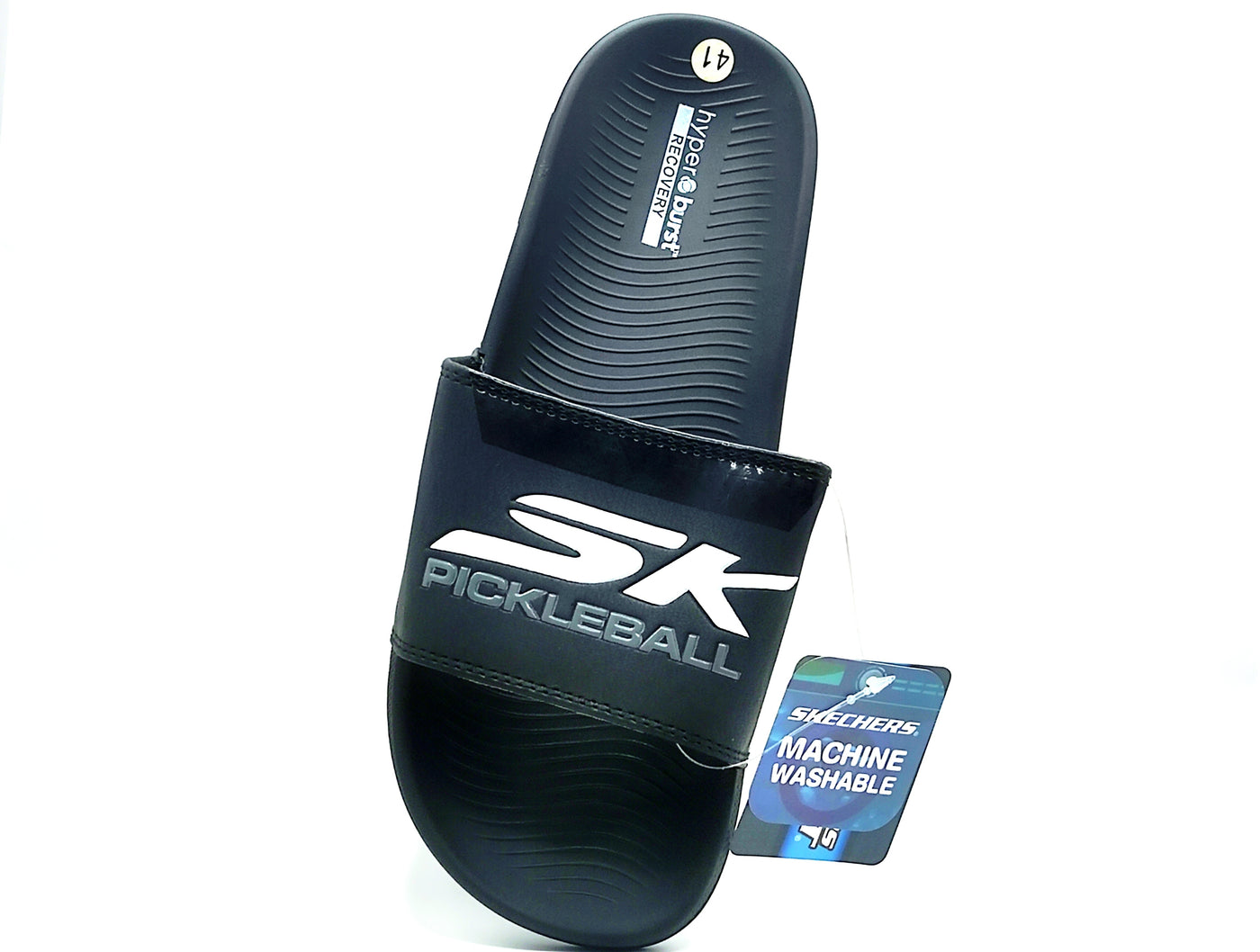 Skechers Hyper Pickleball Slide | Black & White