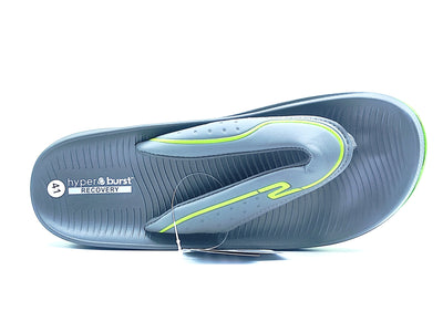 Skechers Hyper Burst Memory Foam Slippers | Green & Grey