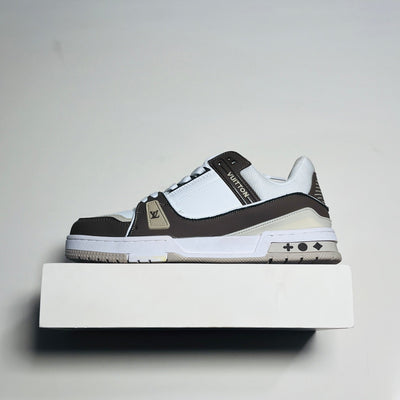 LV Trainer Brown/White Pak Feet